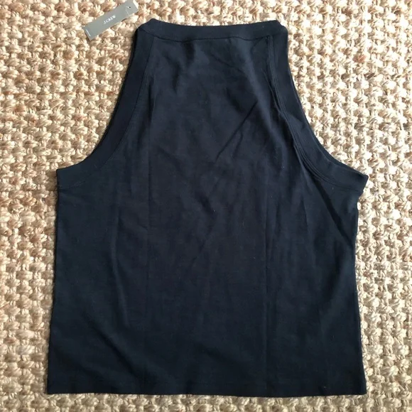 New w Tag: J Crew 90s Organic Slub Cotton Tank. Black - Picture 4 of 10